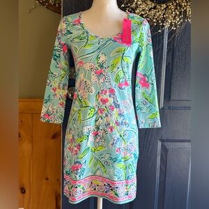 Lilly Pulitzer Bali Blue Beacon Long Sleeve Dress size XS NWT